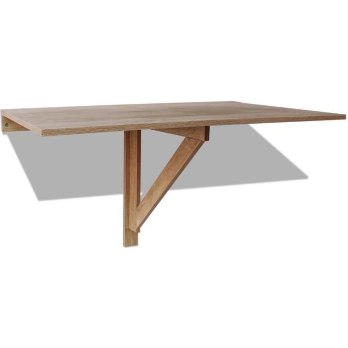 Magnifique Table Murale Rabattable En Chene 100 X 60 Cm Cdiscount Maison