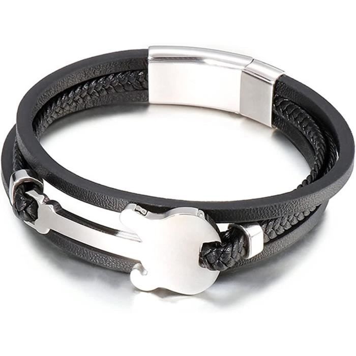 Achat Bracelets Homme Cuir Et Pierres Naturelles En Gros