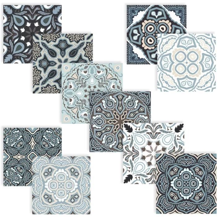 Lot De 12 Autocollants 3D Pour Carrelage Mural De Cuisine Ou De Salle De Bain - Étanches - 30 X