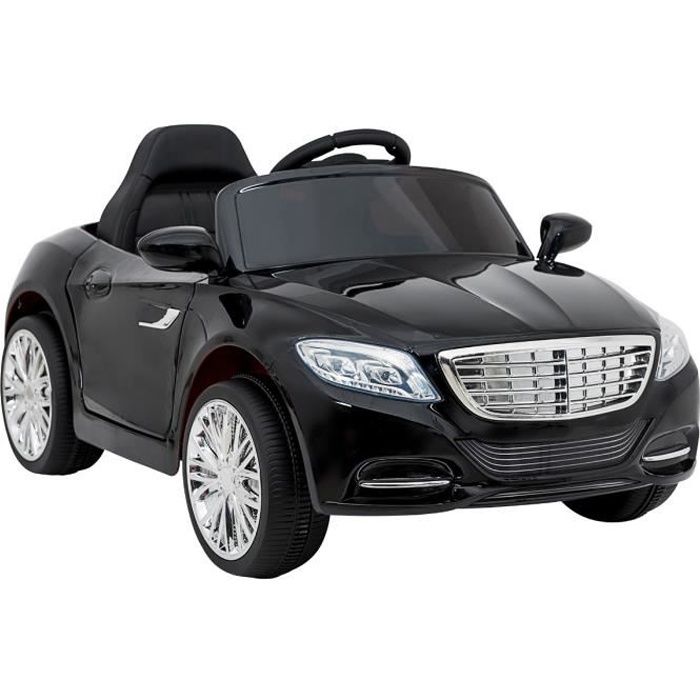 Voiture Electrique Berline Coupe Noir Pour Enfant 25w Indicateur De Batterie Ceinture De Securite Klaxon Systeme Audio Porte O Cdiscount Jeux Jouets