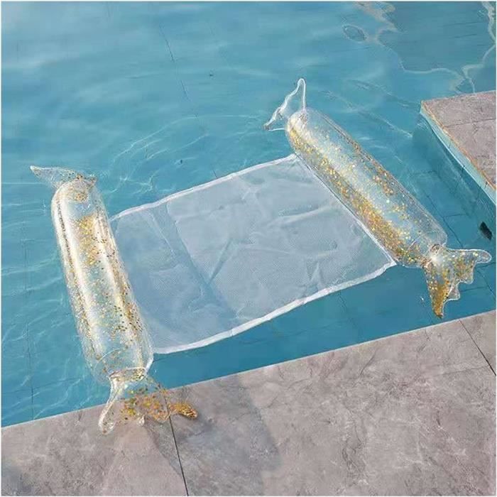 Hamac Gonflable Piscine Weeupolfun – 2 Pièces Motif Palmier, 4 Positions (hamac/chaise/transat/siège), Capacité 250 Lbs