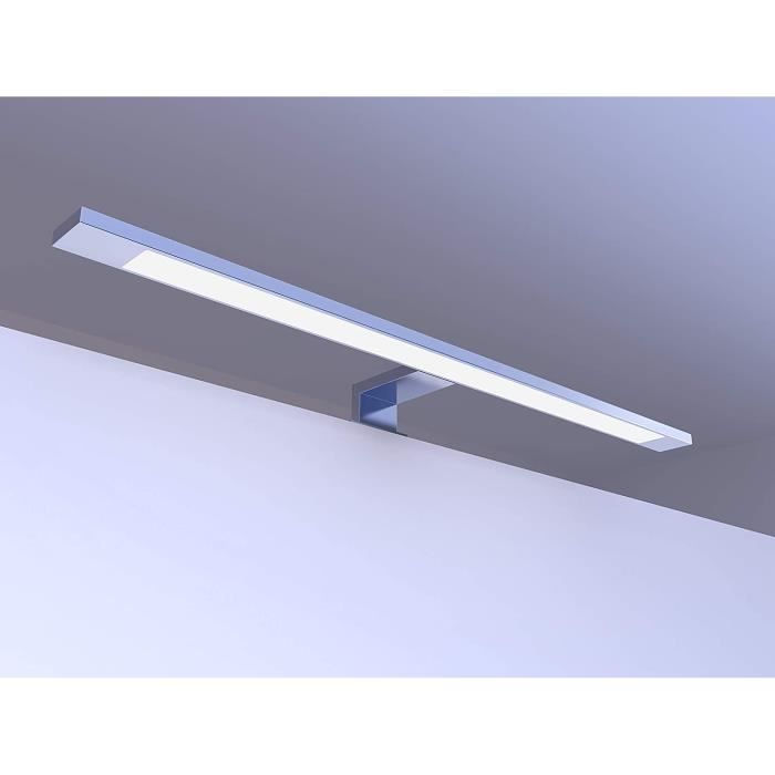 Lampe LED Miroir Salle De Bain 600 Mm – Blanc Chaud 3000K – 830 Lumens – IP44 – Aluminium Chromé – Éclairage Applique Ou Miroir