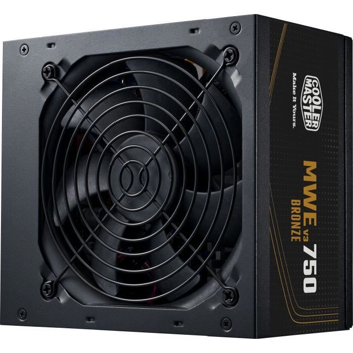 COOLER MASTER MWE Bronze 750W V2 - Alimentation 750W - 230V (Certifiée 80 Plus Bronze Garantie 5 ans) Câbles plats noir