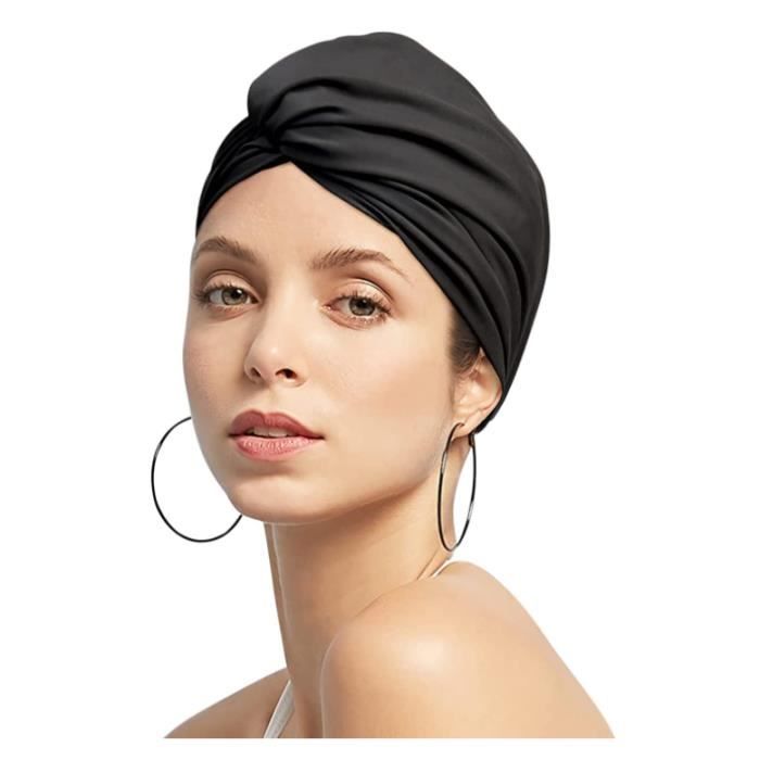 Bonnet Turban Plissé Pour Femme Avec Motif Floral, Chapeau