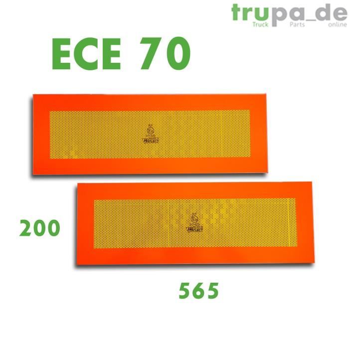 ECE 70 2 x panneaux de signalisation camion PTAC 565 x 132 mm réfléchissants