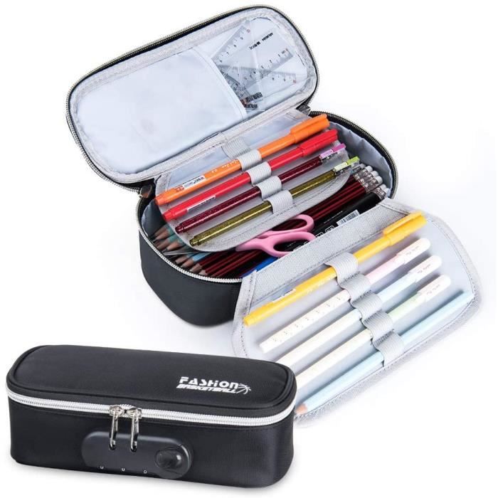 Trousse à Crayons Grande Capacité Trousse Scolaire avec Compartiments  Trousse à Maquillage Organisateur de Rangement de Fournitures - Cdiscount  Beaux-Arts et Loisirs créatifs