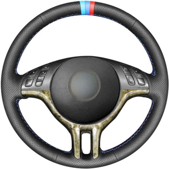 Convient pour BMW E36 E46 E39 X3 E83 X5 E53 Couvre-Volant Cousu Main perforé Cuir Respirant antidérapant Bricolage