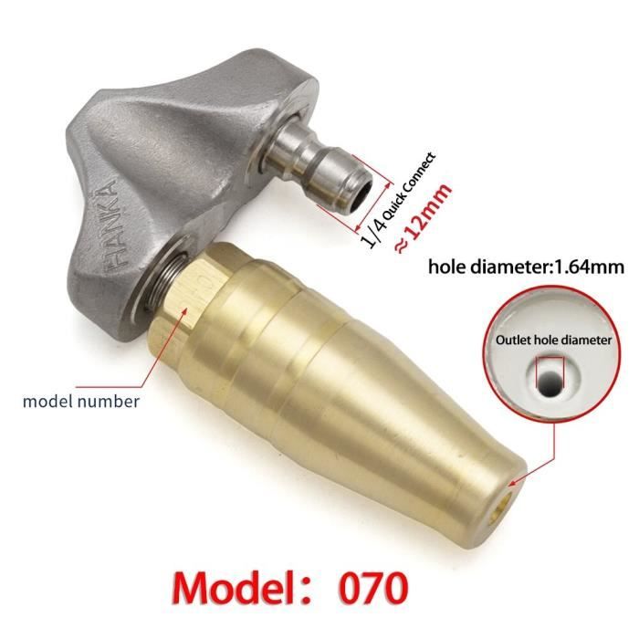 2 Buses De Dégorgement OTOTEC G1/8 - Pour Nettoyeur Haute Pression - 1 Jet Avant/3 Arrière + Rotatif