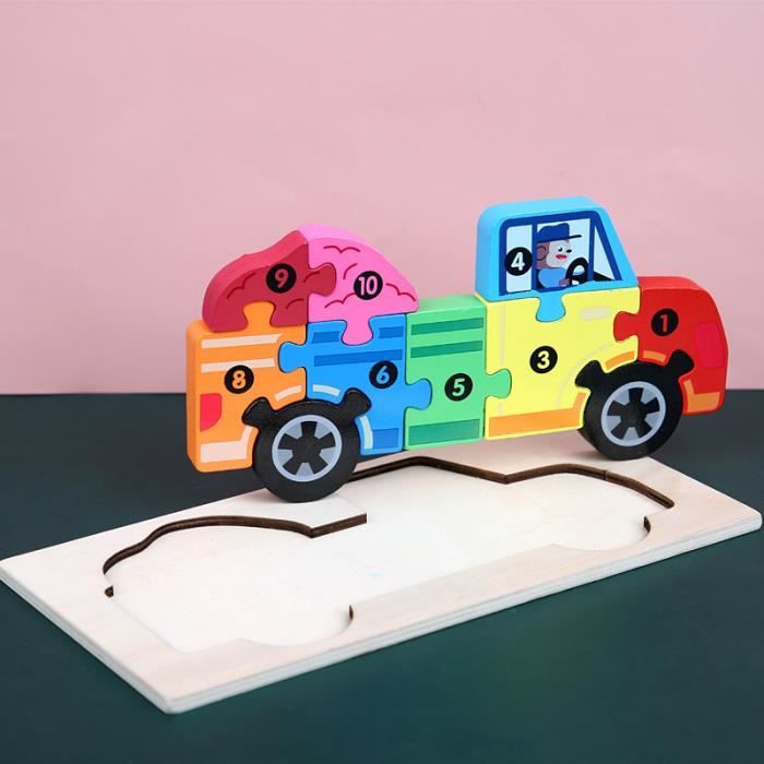 Puzzle en bois Montessori pour enfants,jouets pour tout-petits de 2 3 4 5 ans,Puzzle 3D,jouet de Puzzle en bois Montessori pour enfants,jouets pour tout-petits de 2 3 4 5 ans,Puzzle 3D,jouet de