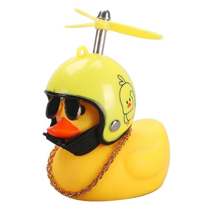 Canard De Guidon Moto Hitburu - Klaxon Rigolo, Décoration Jaune, Silicone Souple, Idée Cadeau Fun