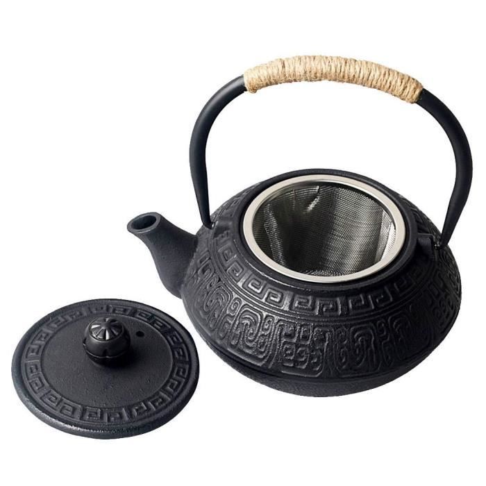 Accessoires de Pot en Fer Noir D5.3in HwaGui Japonais Dessous de Théière en Fonte Tapis 