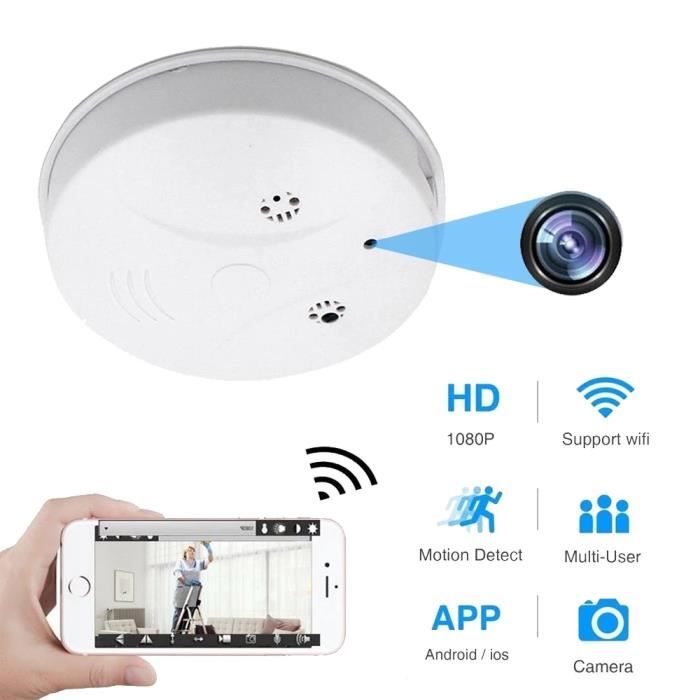 Caméra miniature,Mini caméra de Surveillance dôme IP WiFi 1080P