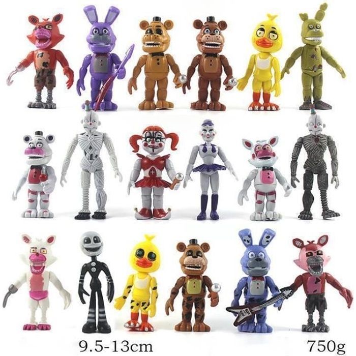 18 pièces FNAF figurine cinq nuits chez Freddy's Toys soeur emplacement  Chica Mangle Foxy marionnette or Freddy Fazbear - Cdiscount Jeux - Jouets