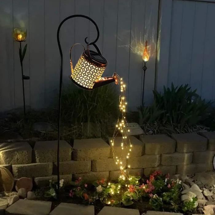 Lampe sur pied d'extérieur lanterne de jardin gris allées