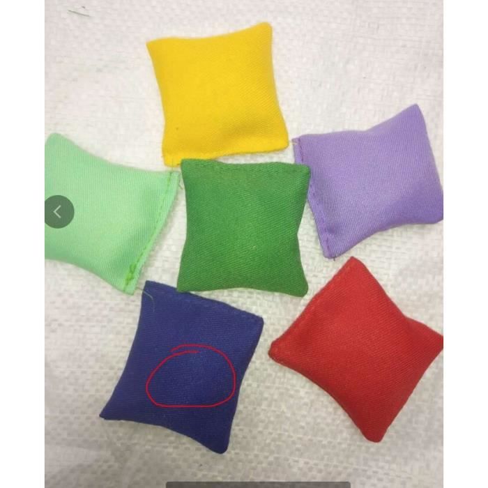 Lot De 12 Sacs De Lancer Cornhole (10x10cm) - Toile épaisse, Remplissage PP, Sac De Rangement Inclus