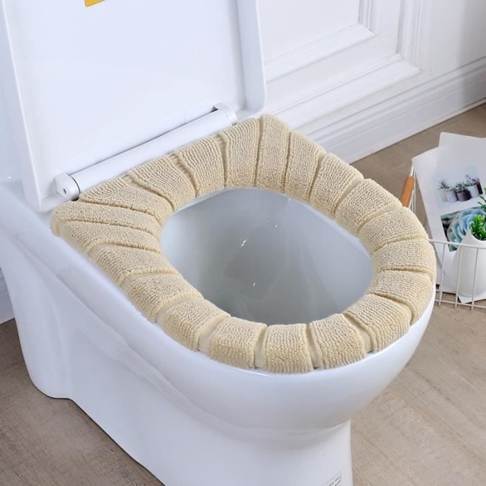 Abattant Wc,Universel chaud doux lavable siège de toilette