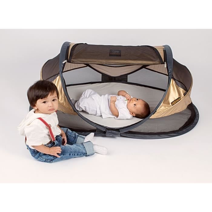Deryan Lit D Enfant De Voyage Avec Moustiquaire Luxe Dore Cdiscount Puericulture Eveil Bebe