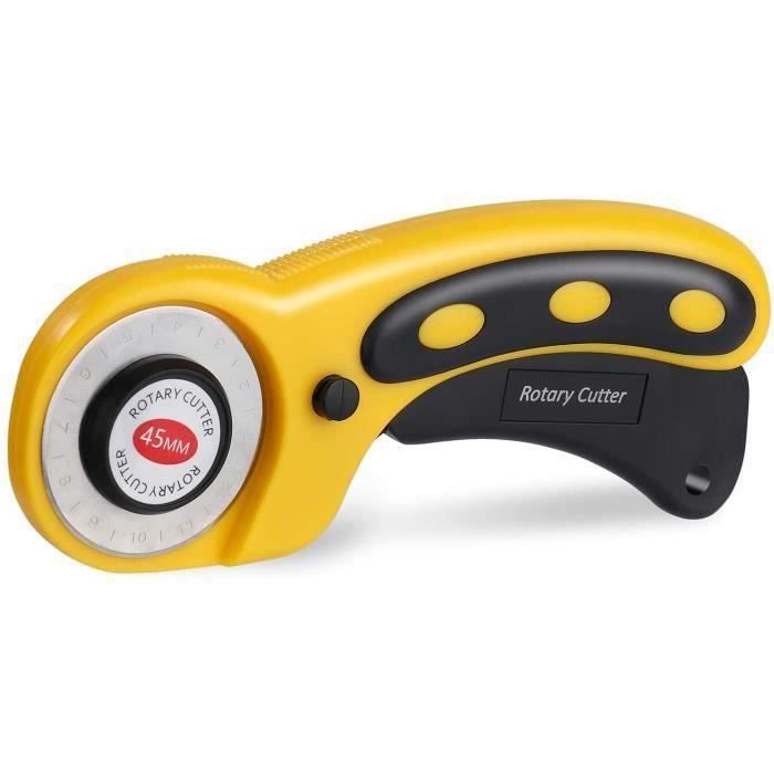 Cutter Rotatif,45mm Lames Rotatives Acier Durable Couteau Rotatif Lames