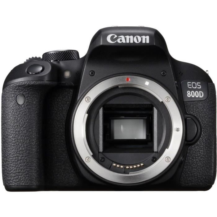 Reflex CANON EOS 800D Nu - Noir - Capteur APS-C 24,2 millions de pixels - Vidéo full HD - WiFi et NFC