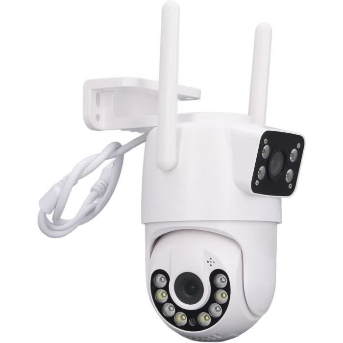 Caméra De Sécurité Triple Objectif WiFi 2,4 GHz - Détection Mouvement, Talkie, Alarme, V380 Pro