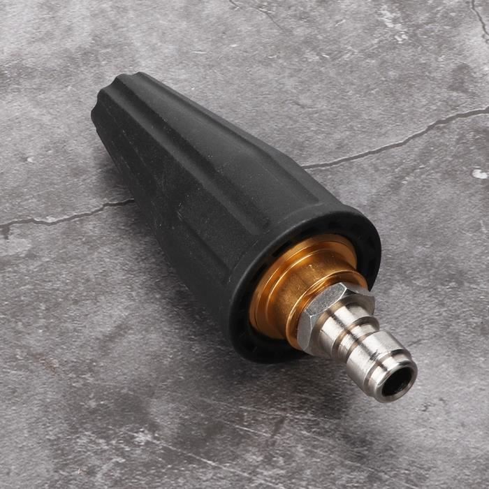 Buse Turbo Rotative Double Pour Nettoyeur Haute Pression | Kit Avec 7 Embouts (0° à 60°) Et Support | Compatible 4000 PSI, 4-6 GPM | Pour Béton, Voiture, Jardin