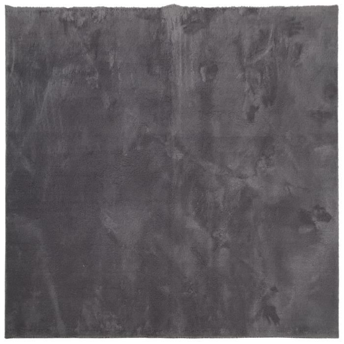 Tapis doux - LUMIA Gris anthracite - 60x100 cm | Leroy Merlin