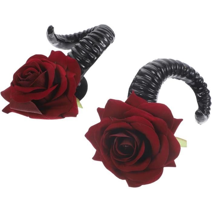 Cornes De Diable Halloween - Lot De 40 Accessoires Rouges Pour Cheveux, Costumes, Déco De Fête