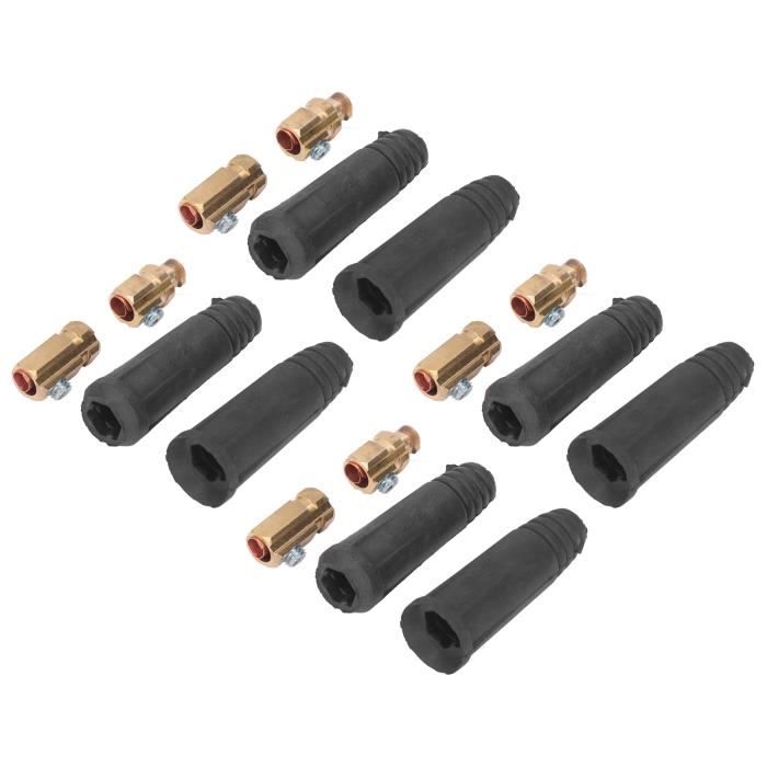 Câble De Soudage Connecteur Rapide 10 Ensemble Connecteur De Cable De Soudage Prise Europeenne En Laiton En Caoutchouc Machine A Souder Raccord Rapide 90638457
