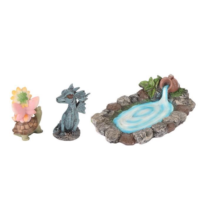 Statue deco,Ensemble de poissons Miniatures pour Aquarium,décoration de jardin féerique-Micro