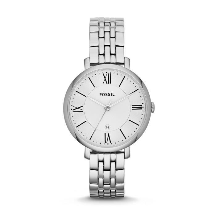 FOSSIL Montre Jacqueline femme – Montre féminine à quartz couleur argentée  et bracelet en acier inoxydable - Boîte de rangement e , - Achat/vente  montre - Cdiscount