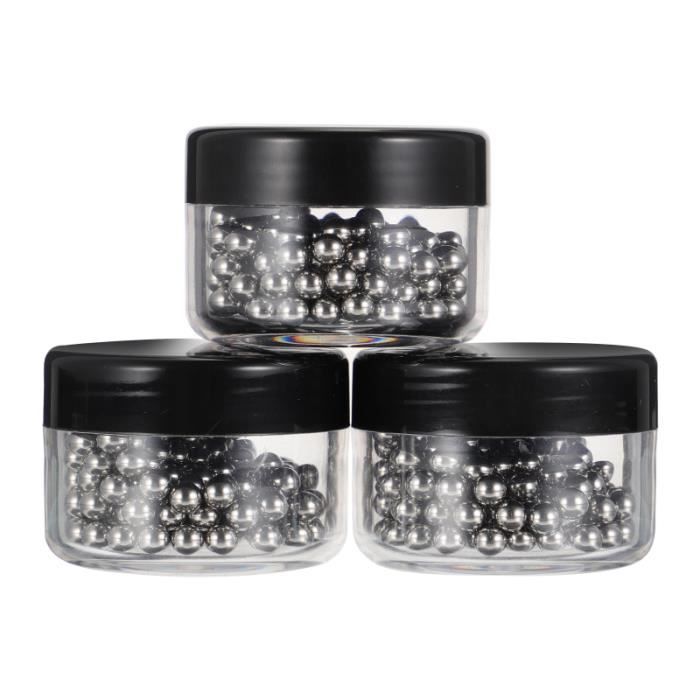 JJWNMLL 600 pièces 304 Billes en acier de Précision en Acier Inoxydable 11 Tailles 2-8mm Classification des Billes de Nettoyage pour Billes de Mélangeur pour AUtilisé en vélo 2 Pincettes 