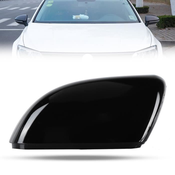Fydun boîtier de miroir de voiture Couverture de coque de boîtier de rétroviseur gauche de voiture noire pour GOLF 6 2009-2012