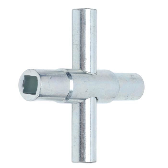 Clé Multifonction 6 Voies – Pour Radiateur, Boîte Électrique, Compteur (Alliage Zinc) - 1