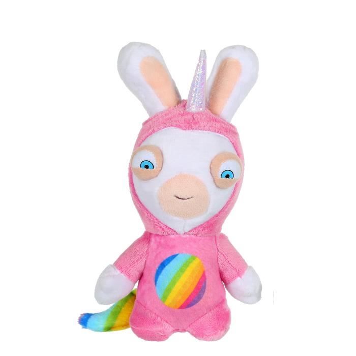 Peluche - GIPSY - Lapin crétin sonore 18cm - Rose - Piles - Licence Lapins Crétins