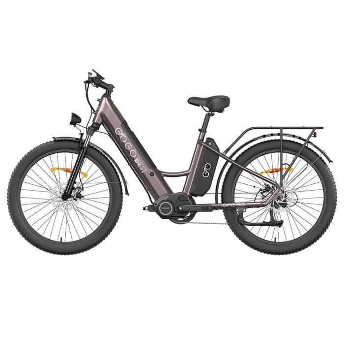 GOGOBEST GF850 Vélo Électrique 500W * 2 Moteurs Doubles 48V 10.4Ah Batterie 130km Portée Shimano 7 Vitesses - Violet