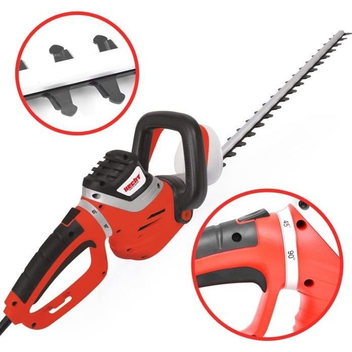 Hecht jardin 610 Taille haies électrique 600 W 68 cm double coupe au laser robuste