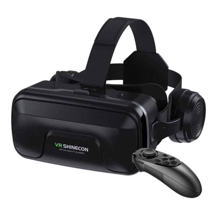 Casque G04EA VR compatible avec les smartphones Android IOS, lunettes de jeu de réalité virtuelle 3D, lunettes 052 Contrôleur