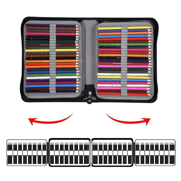 Étui en cuir à 5 compartiments, crayons, gallon à mesurer, livret main image 1