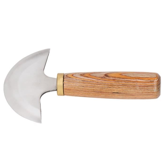 Couteau à bordure en cuir SONEW - Coupe-bordure en ébène et acier inoxydable pour l'artisanat du