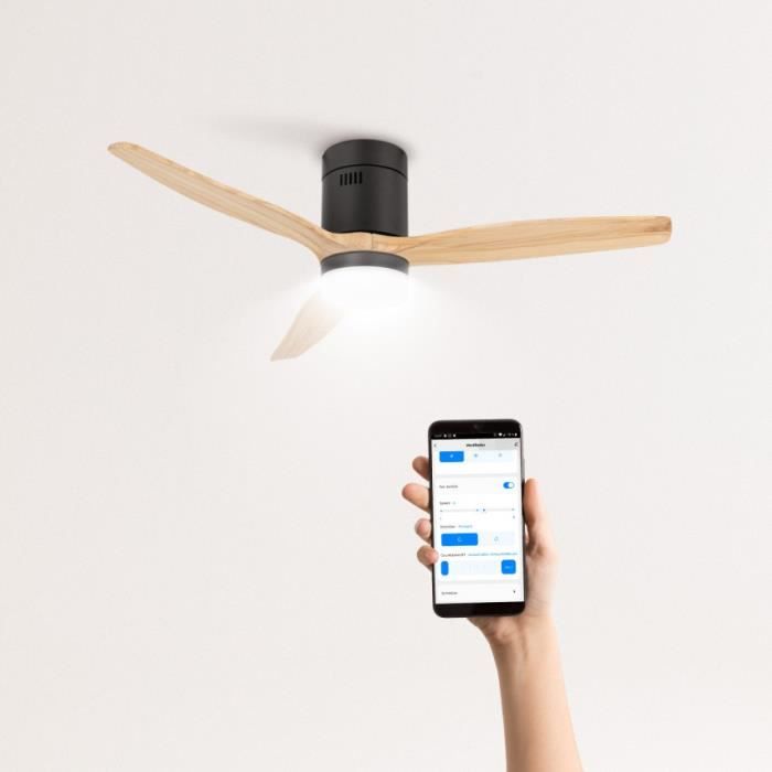 Ventilateur de plafond - Create - Avec lumière - Silencieux - Fonction été/hiver - Télécommande - Create