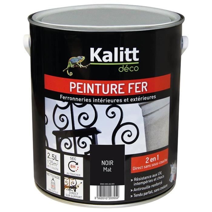 Peinture antirouille noir mat - Achat / Vente pas cher