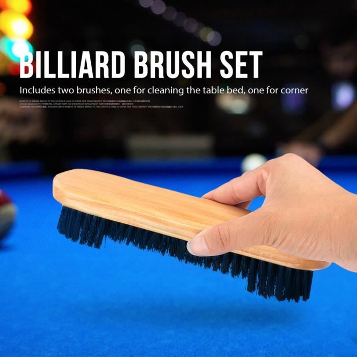 Kisangel Brosse à Palets De Jeu De Palets en Bois Et Polyester, Brosse De Nettoyage du Sable, Accessoire Léger pour Entretien Table De Billard, Usage Loisir Et Compétition