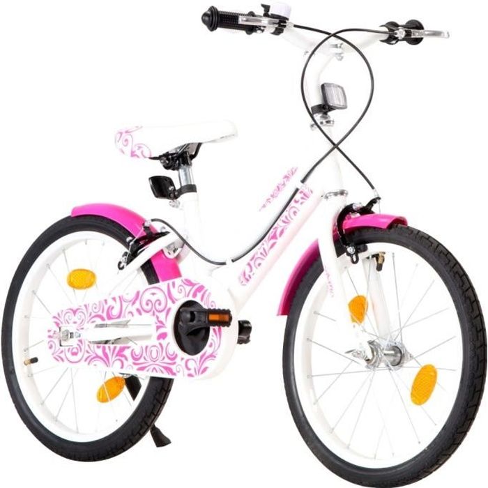 Vélo pour enfants 18 pouces Rose et blanc-XIO