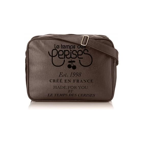 Sac Besace LE TEMPS DES CERISES Bronze 5 Marron Noir Bandouliere Dimensions 38x28cm Fermeture Zippee Cerise Marron Noir Argent Cdiscount Bagagerie Maroquinerie