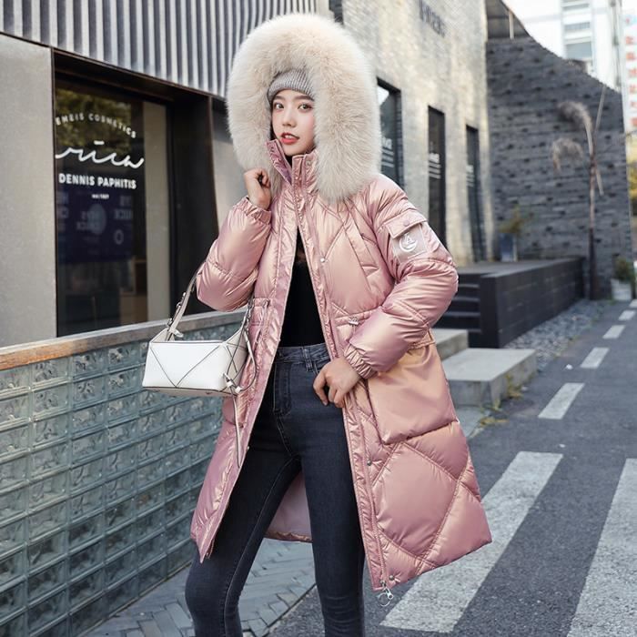 Manteau Femme Hiver Garder chaud Hiver delicat Plus velours Confortable couture Rose GOGUQ
