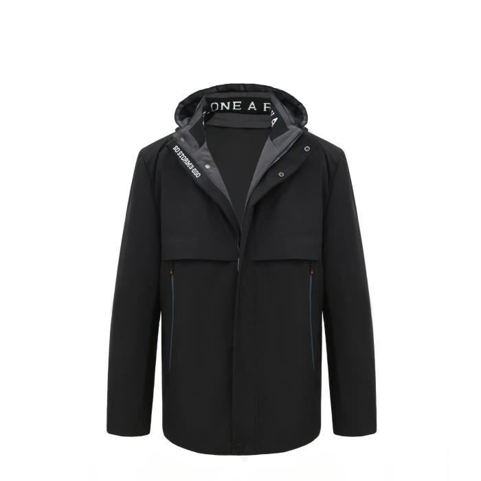 Parka Homme épais Coupe-vent Avec Capuche - Manteau D'hiver Chaud, Décontracté, Imperméable - Pour Randonnée, Camping, Quotidien