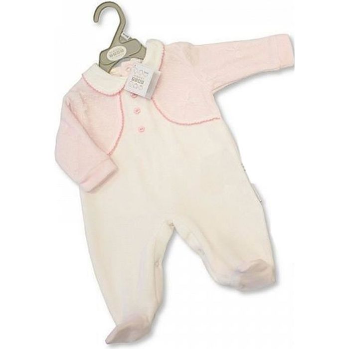 Pyjama Velours Fille Avec Dentelle Naissance Rose Cdiscount Pret A Porter