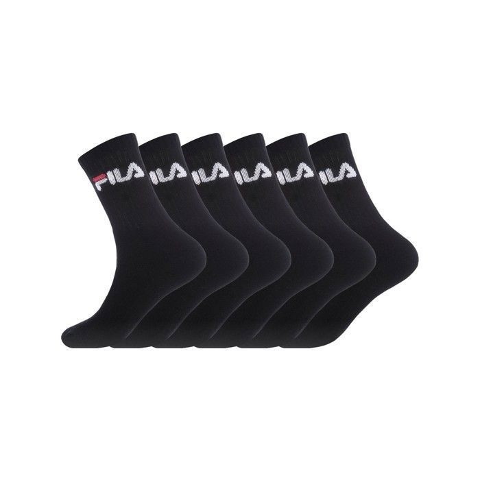 Fila Chaussette homme, chaussettes hautes homme, multi-sport (Lot de 6) - noir taille 43/46