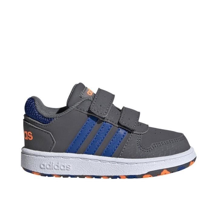 Baskets Adidas Hoops 20 Cmf I Gris Mixte Bébé Plat