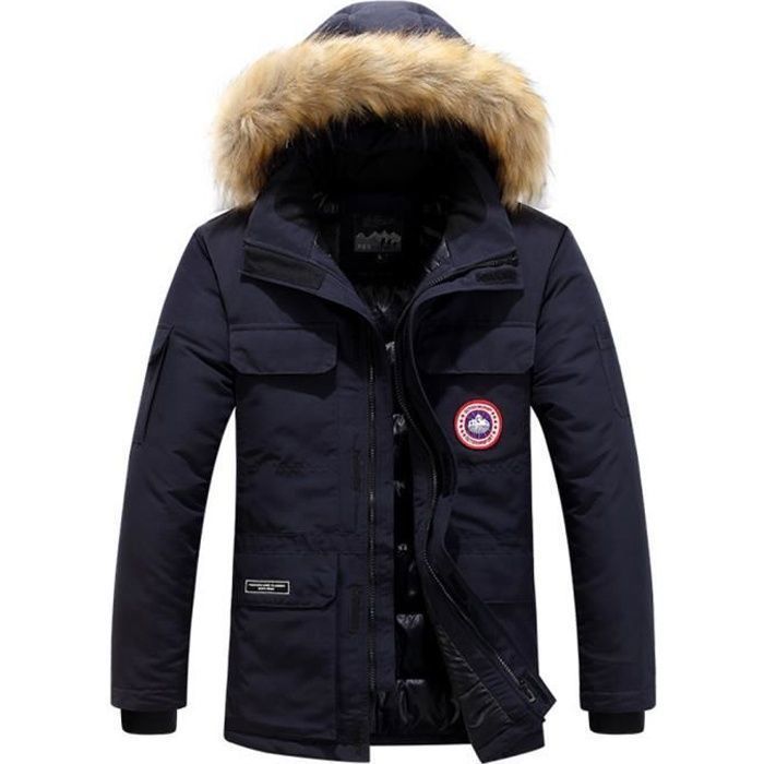 Doudoune Hommes MOBIGARLAN Epais Outwear Blouson Sport Manteau Militaire Parka avec Coupe Vent PM105A Bleu marine Bleu marine Cdiscount Pret a Porter
